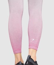 Load image into Gallery viewer, Gymshark Adapt Ombre Seamless Leggings - Light Grey Marl/Pink