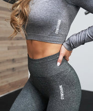 Load image into Gallery viewer, Gymshark Adapt Marl Seamless Long Sleeve Crop Top - Grey
